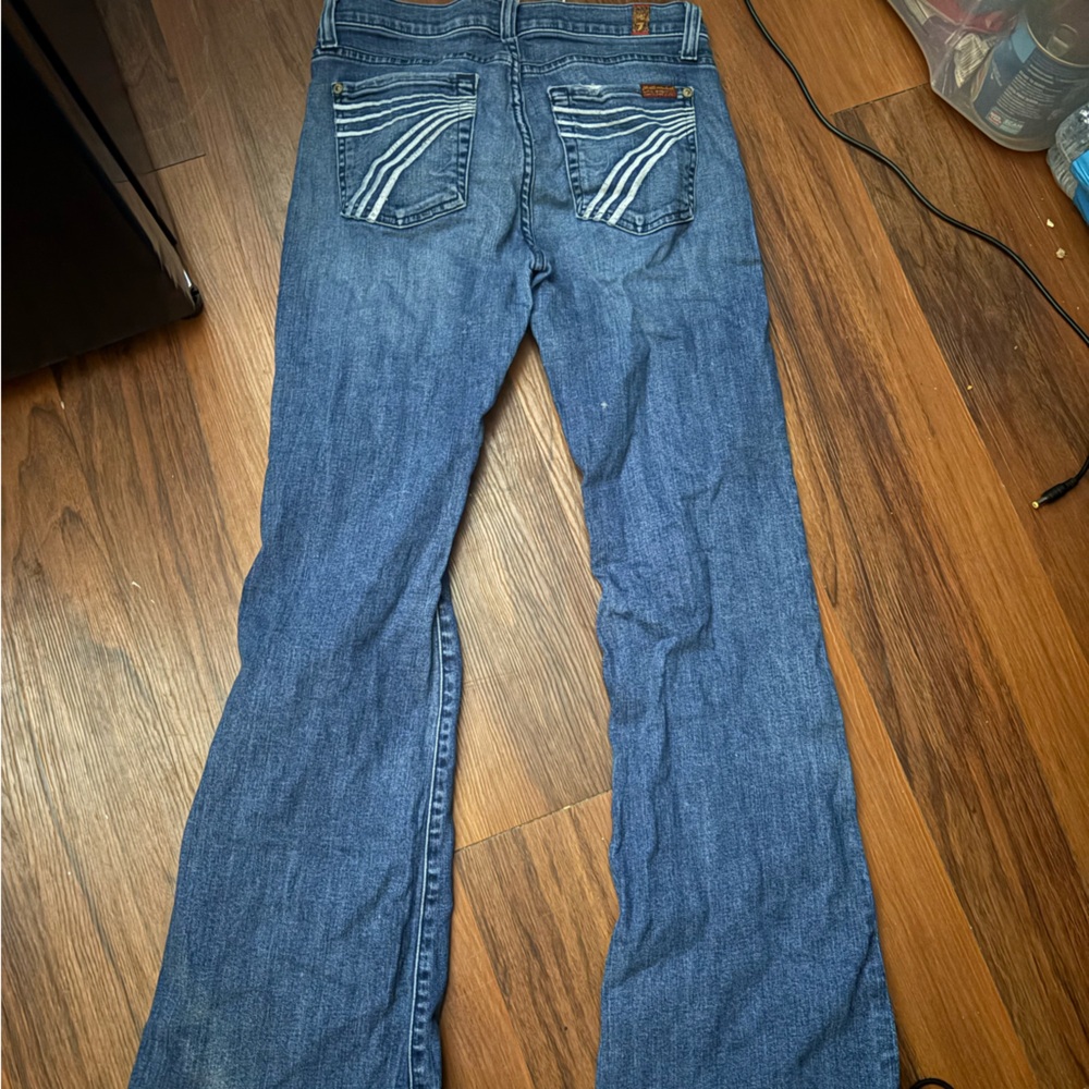 7 For All Mankind Blue Flare Jeans